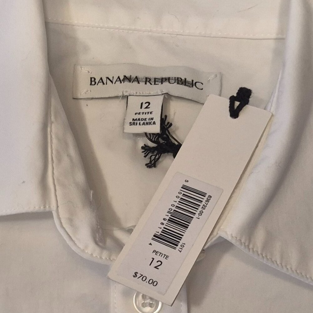 NEW Banana Republic White Riley II Tailored Shirt Collared Button Down - Picture 10 of 11